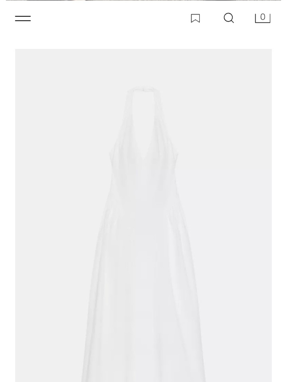 Zara White Halter V-Neck Wedding Dress - Picture 4 of 5